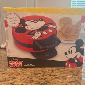Disney Red and Black Mickey Mouse Waffle Maker